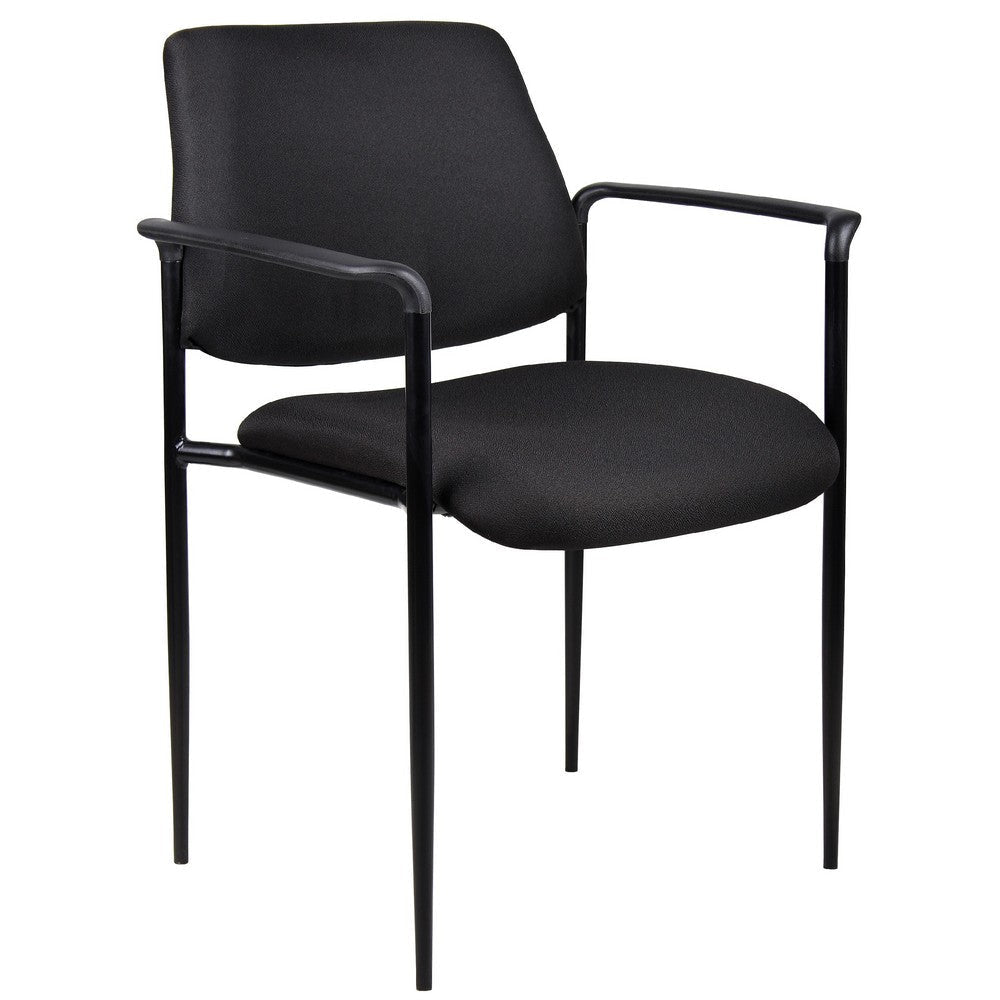 Jill Diamond Stacking Chair | Square Back | Waterfall Seat | Black Crepe BM344514