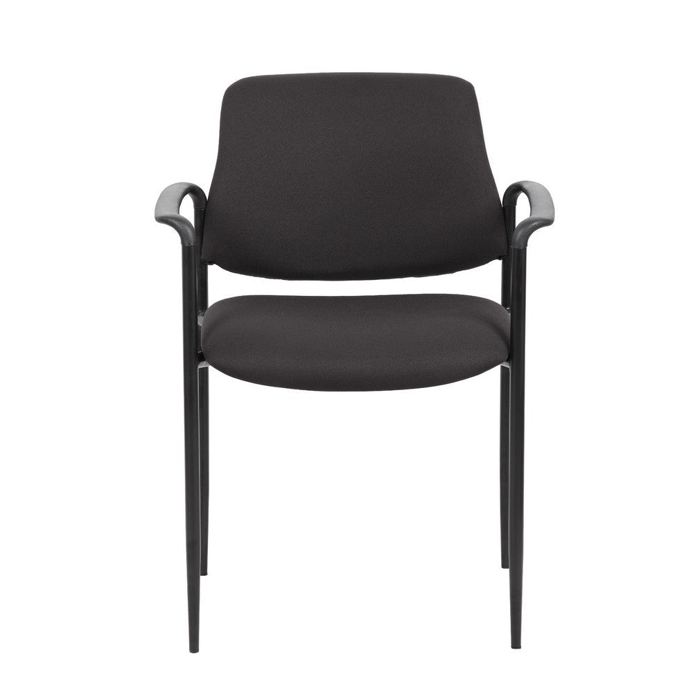 Jill Diamond Stacking Chair | Square Back | Waterfall Seat | Black Crepe BM344514