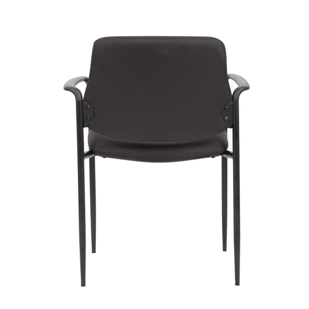 Jill Diamond Stacking Chair | Square Back | Waterfall Seat | Black Crepe BM344514