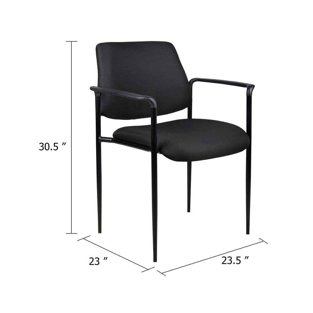 Jill Diamond Stacking Chair | Square Back | Waterfall Seat | Black Crepe BM344514