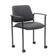 Jill Diamond Stacking Chair | Hooded Wheels | Waterfall Seat | Black Vinyl BM344516
