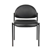 Addy Diamond Stacking Chair | Waterfall Seat | Steel | Black Vinyl BM344517