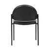Addy Diamond Stacking Chair | Waterfall Seat | Steel | Black Vinyl BM344517
