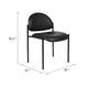 Addy Diamond Stacking Chair | Waterfall Seat | Steel | Black Vinyl BM344517
