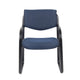 Kris Guest Armchair w Sled Base | Steel | Blue Performance Polyester BM344519