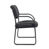 Kris Guest Armchair w Sled Base | Steel | Black Performance Polyester BM344520