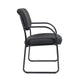 Kris Guest Armchair w Sled Base | Steel | Black Performance Polyester BM344520