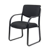 Kris Guest Armchair w Sled Base | Steel | Black Performance Polyester BM344520