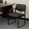 Kris Guest Armchair w Sled Base | Steel | Black Performance Polyester BM344520