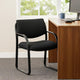 Kris Guest Armchair w Sled Base | Steel | Black Performance Polyester BM344520