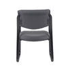 Kris Guest Armchair w Sled Base | Steel | Gray Performance Polyester BM344521