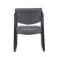 Kris Guest Armchair w Sled Base | Steel | Gray Performance Polyester BM344521