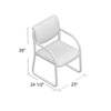 Kris Guest Armchair w Sled Base | Steel | Gray Performance Polyester BM344521