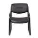 Kate Guest Armchair w Sled Base | Steel Frame | Black Faux Leather BM344522