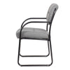 Kate Guest Armchair w Sled Base | Steel Frame | Gray Faux Leather BM344524
