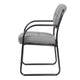 Kate Guest Armchair w Sled Base | Steel Frame | Gray Faux Leather BM344524