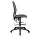 Reza Swivel Drafting Stool | Footring | Black Faux Leather | Contoured BM344525