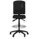 Reza Swivel Drafting Stool | Footring | Black Faux Leather | Contoured BM344525