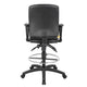 Reza Rolling Drafting Armchair | Footring | Black Faux Leather | Swivel BM344527