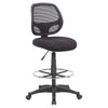 Lem Swivel Office Stool | Chrome Footring | Black Mesh Back | Rolling BM344528