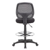 Lem Swivel Office Stool | Chrome Footring | Black Mesh Back | Rolling BM344528