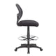 Lem Swivel Office Stool | Chrome Footring | Black Mesh Back | Rolling BM344528