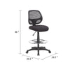 Lem Swivel Office Stool | Chrome Footring | Black Mesh Back | Rolling BM344528