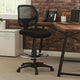 Lem Swivel Office Stool | Chrome Footring | Black Mesh Back | Rolling BM344528