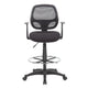 Lem Swivel Office Stool w T Arms | Footring | Black Linear Mesh Back BM344529