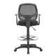 Lem Swivel Office Stool w T Arms | Footring | Black Linear Mesh Back BM344529