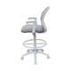 Swivel Office Stool | Flip-Up Arms & White Footring | Gray Mesh Back BM344530