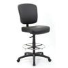 Hya Heavy Duty Swivel Office Stool w Footring | Black Cushions BM344531