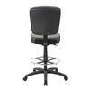 Hya Heavy Duty Swivel Office Stool w Footring | Black Cushions BM344531