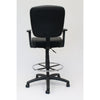 Hya Heavy Duty Swivel Office Stool | Footring & Adjustable Arms | Black BM344532