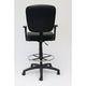 Hya Heavy Duty Swivel Office Stool | Footring & Adjustable Arms | Black BM344532