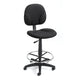 Zem Drafting Stool w Footring | Black Crepe Contoured Back & Seat BM344533