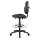 Zem Drafting Stool w Footring | Black Crepe Contoured Back & Seat BM344533