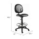 Zem Drafting Stool w Footring | Black Vinyl Contoured Back & Seat BM344534