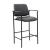 Counter Stool Chair w Black Vinyl Seat & Back | Square Metal Base BM344537