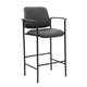 Counter Stool Chair w Black Vinyl Seat & Back | Square Metal Base BM344537