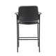 Counter Stool Chair w Black Vinyl Seat & Back | Square Metal Base BM344537
