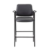 Counter Stool Chair w Black Vinyl Seat & Back | Square Metal Base BM344537