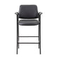 Counter Stool Chair w Black Vinyl Seat & Back | Square Metal Base BM344537
