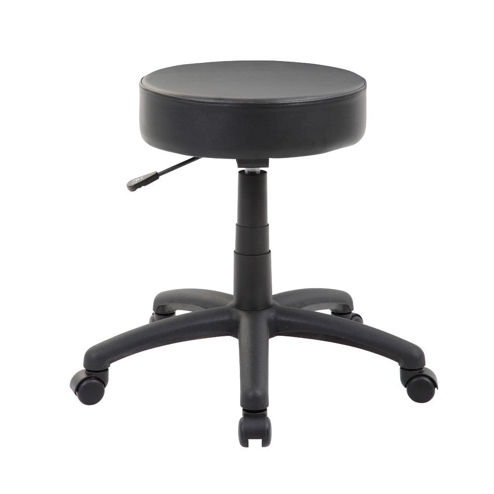 Swivel Stool w 18-23’’ Adjustable Height | Round Black Vinyl Seat BM344538