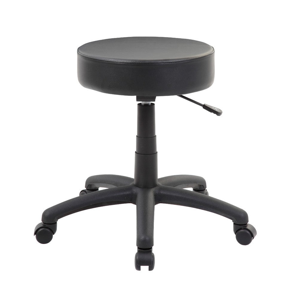 Swivel Stool w 18-23’’ Adjustable Height | Round Black Vinyl Seat BM344538