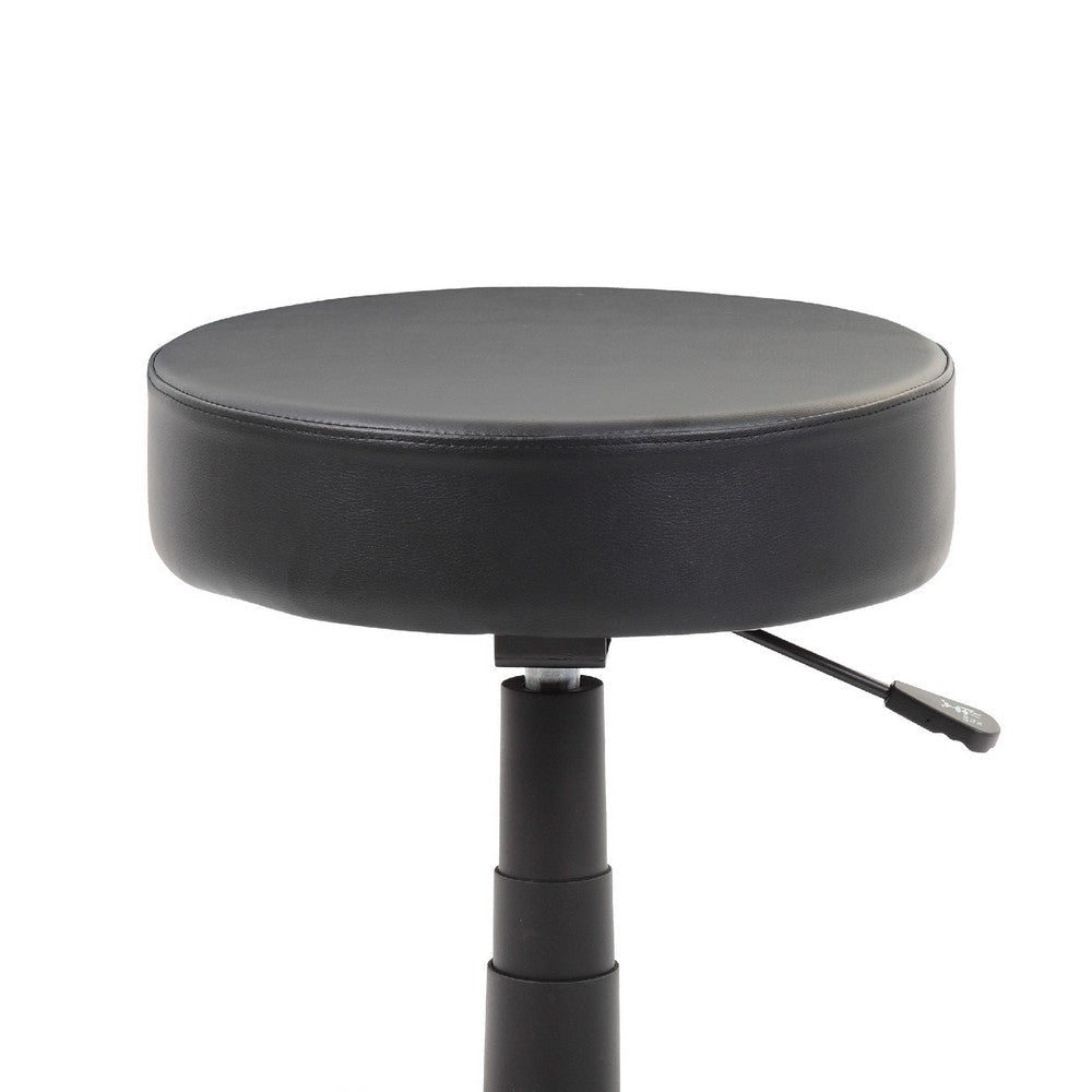 Swivel Stool w 18-23’’ Adjustable Height | Round Black Vinyl Seat BM344538