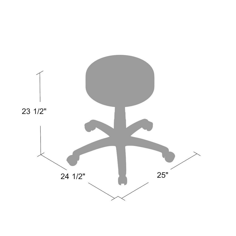 Swivel Stool w 18-23’’ Adjustable Height | Round Black Vinyl Seat BM344538