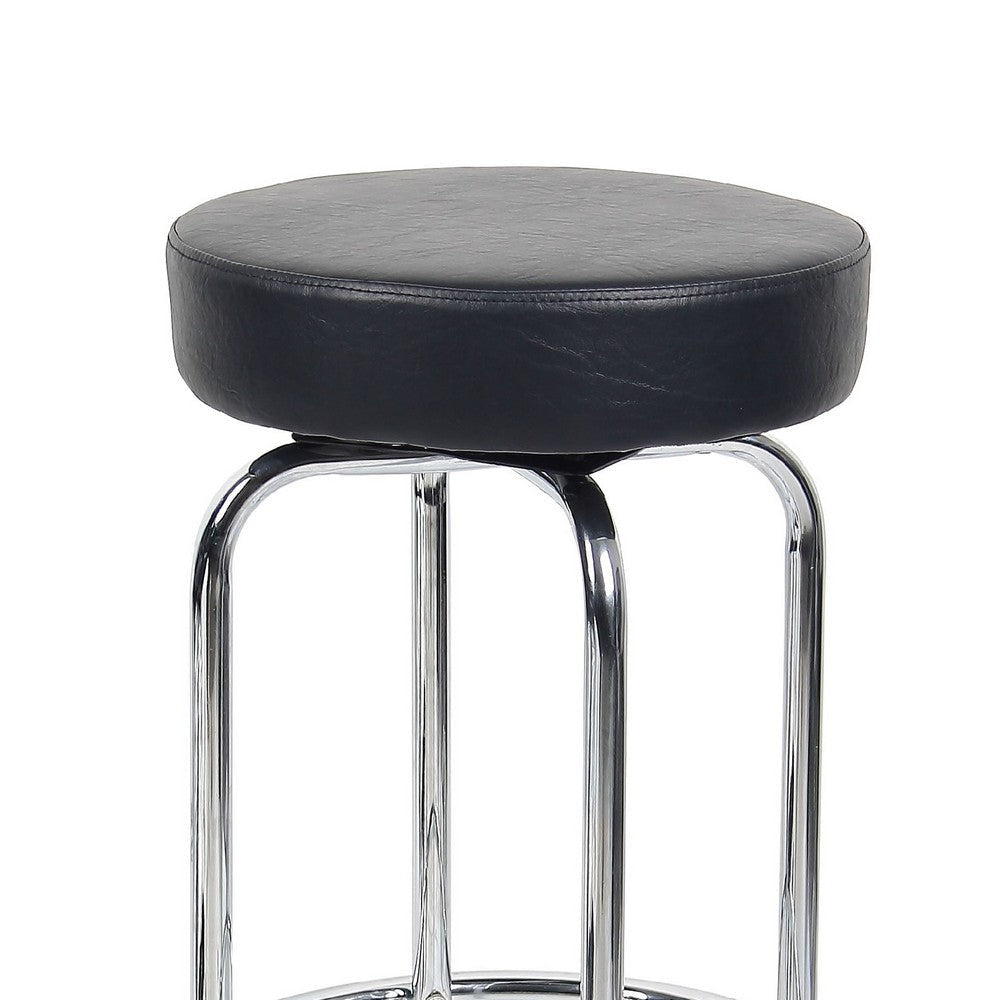 Multi Functional Stool w Chrome Legs & Black Molded Foam Seat BM344539