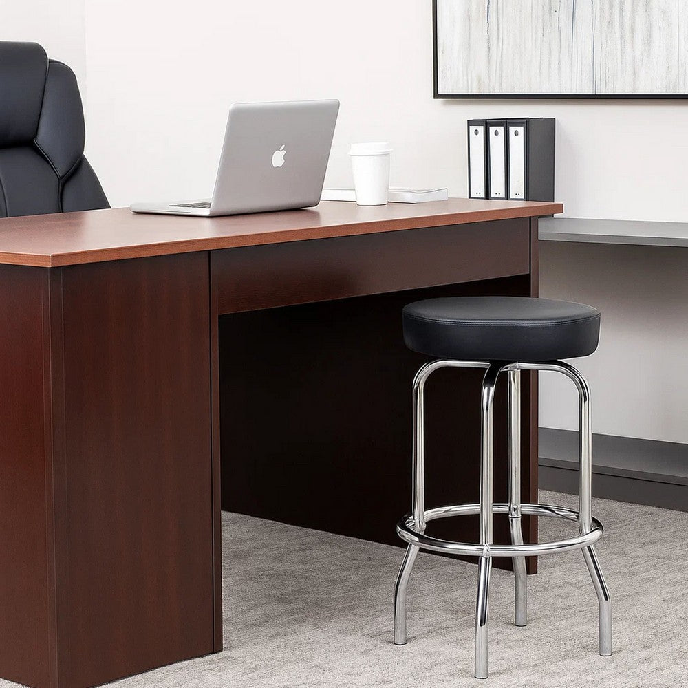 Multi Functional Stool w Chrome Legs & Black Molded Foam Seat BM344539