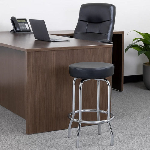 Multi Functional Stool w Chrome Legs & Black Molded Foam Seat BM344539